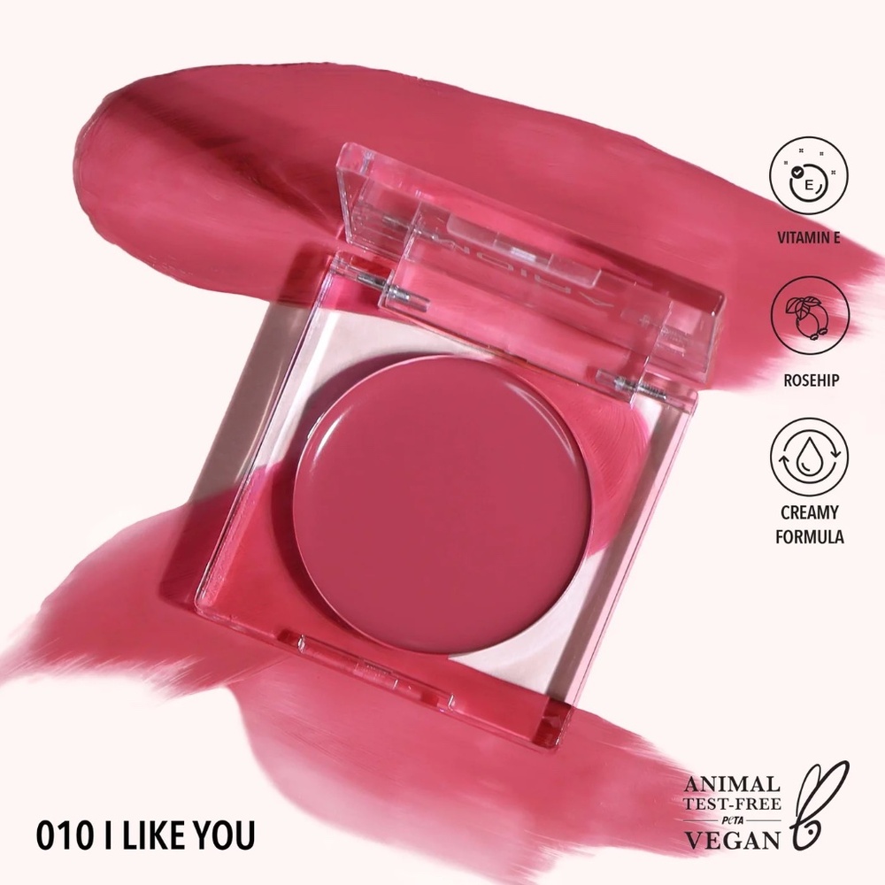 Moira Loveheat Flirty Cruelty Free Vitamin E Dewy Finish Buildable Cream Blush